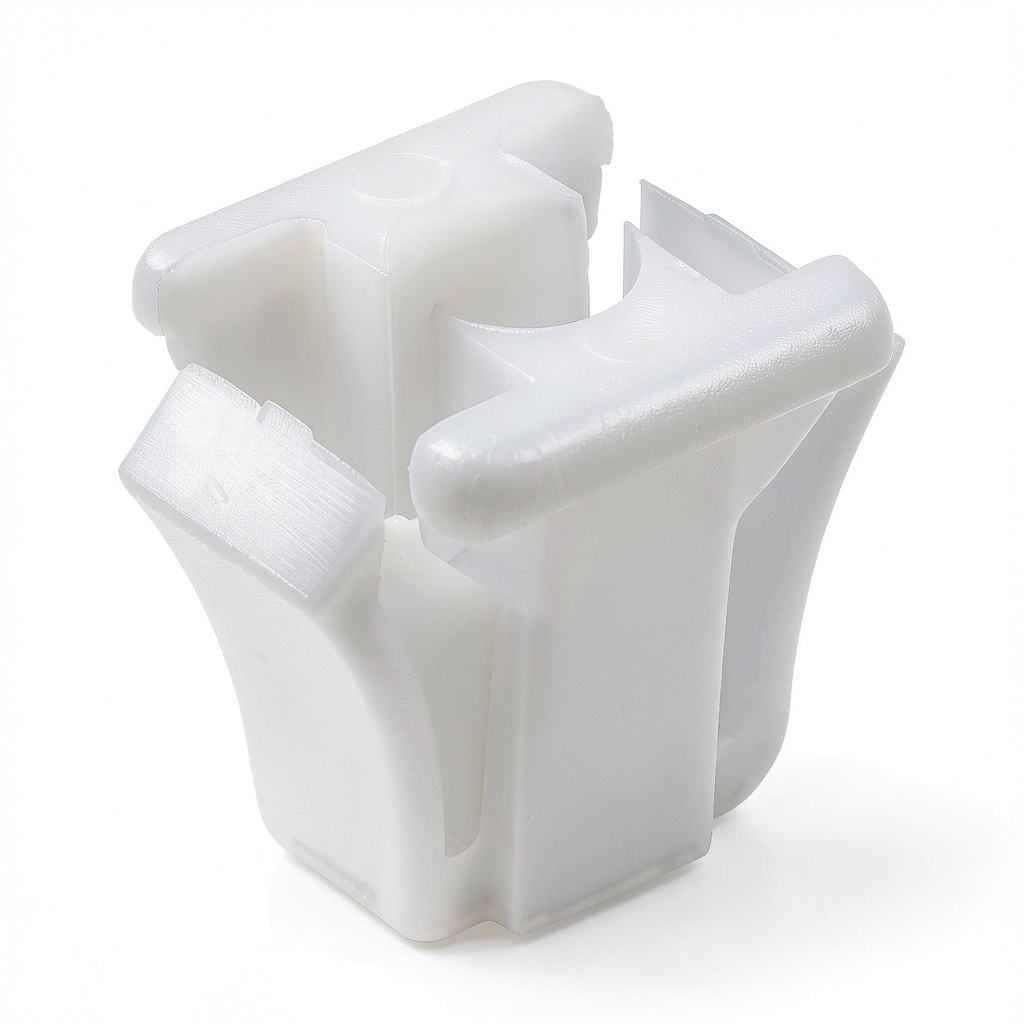 White Nylon Headlight Adjusting Nut close-up