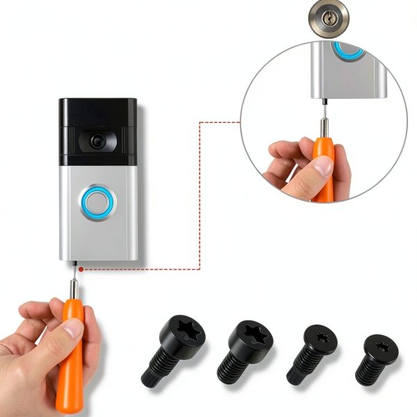 Qintreesify Ring Doorbell Security Screws 20pcs T5 T16 Black Metal-1