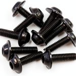 Motorcycle Bolts Screws uxcell Hex Head Black Metal 10x14mm-0