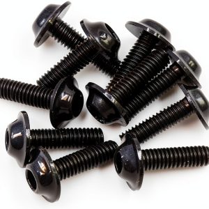 Motorcycle Bolts Screws uxcell Hex Head Black Metal 10x14mm-0