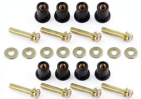 Headlight Nacelle Kit EST Stainless Steel Waterproof Rubber Nut Set-2