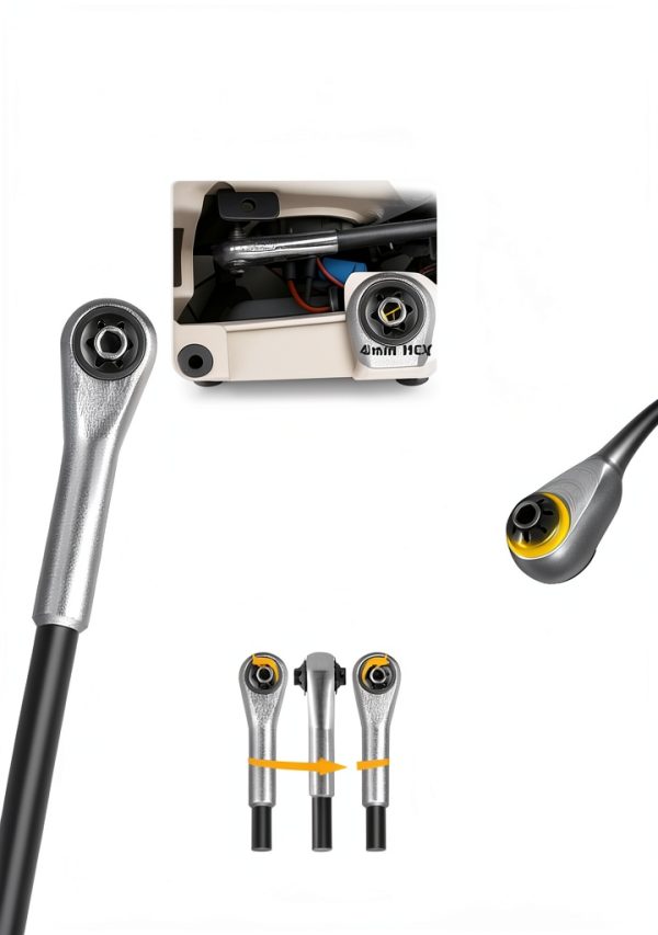 Headlight Adjusting Ratchet Krenlory 4mm Hex Tool Anti‑Slip Handle-2