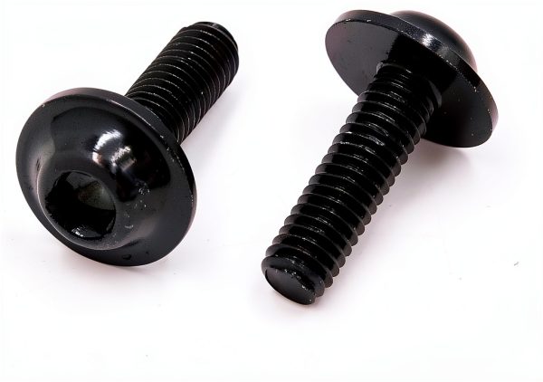 Motorcycle Bolts Screws uxcell Hex Head Black Metal 10x14mm-2