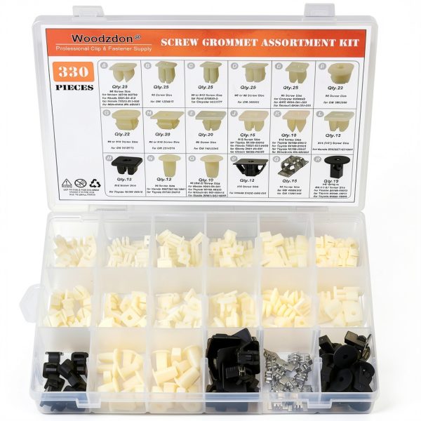 Yongtao Nylon Auto Nut Set 25-22 Piece Assortment Durable Fasteners-0