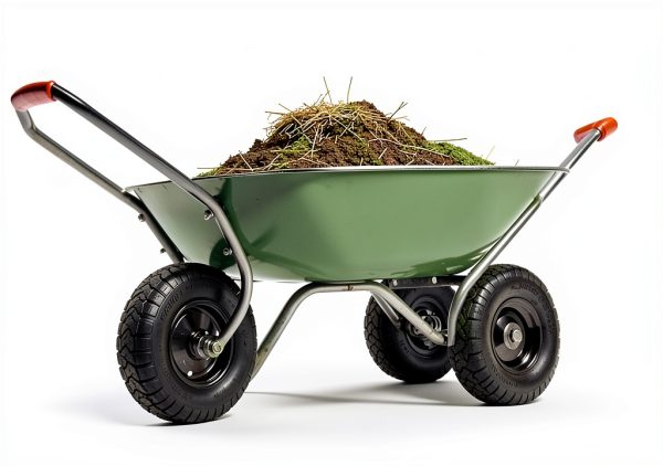 Upgraded 16" Flat Free Wheelbarrow Wheels and Tires, 4.80/4.00-8 Solid Wheelbarrow Tires with 5/8"&3/4" Bearings,14"-16" Universal Fit Wheelbarrow Wheels for Wheelbarrows/Garden Trailer-6