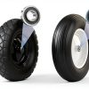 Upgraded 16" Flat Free Wheelbarrow Wheels and Tires, 4.80/4.00-8 Solid Wheelbarrow Tires with 5/8"&3/4" Bearings,14"-16" Universal Fit Wheelbarrow Wheels for Wheelbarrows/Garden Trailer-5