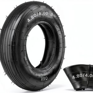 RRQ 4.80/4.00-8 Tire and Inner Tube Set Universal Fit for Wheelbarrows-0