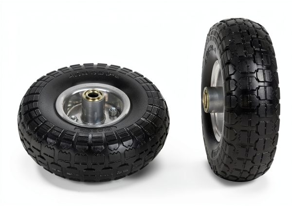 4.10/3.50-4 Flat Free Tire and Wheel GICOOL 10" Duty Solid, 2 Pack-1