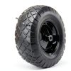 Upgraded 16" Flat Free Wheelbarrow Wheels and Tires, 4.80/4.00-8 Solid Wheelbarrow Tires with 5/8"&3/4" Bearings,14"-16" Universal Fit Wheelbarrow Wheels for Wheelbarrows/Garden Trailer-4