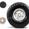 4.10/3.50-4 Flat Free Tire and Wheel GICOOL 10" Duty Solid, 2 Pack-4